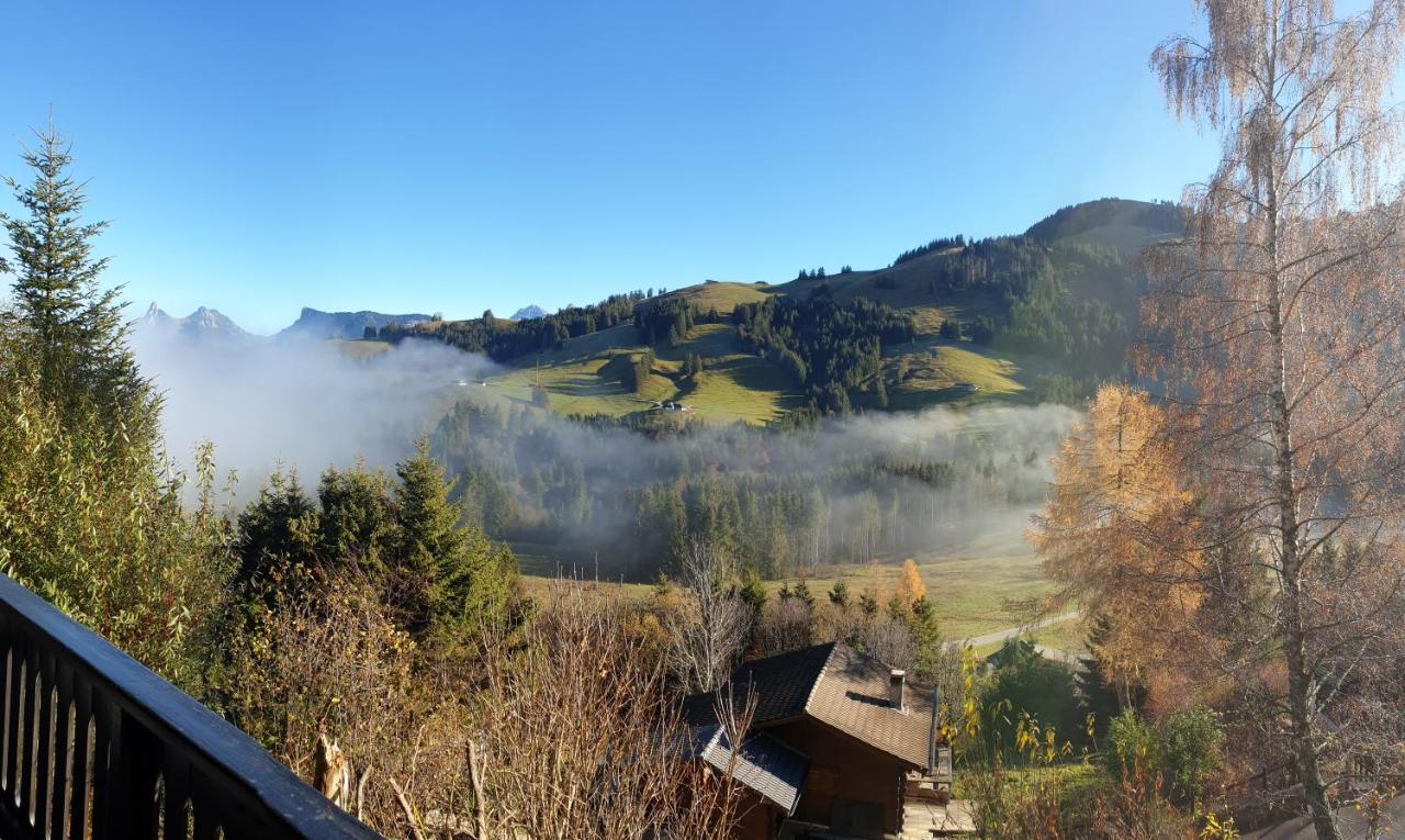 Charming Chalet With Panoramic View And Private Parking In Gruyere Gruyeres Exterior photo